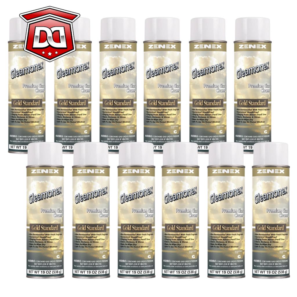Zenex Gleamonex Aerosol Glass Cleaner (Case of 12)