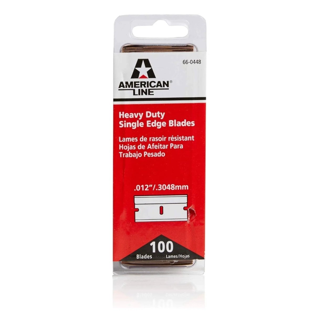 AccuTec PRO Steel Back Single Edge Razor Blade 100 Pack - Detail Direct