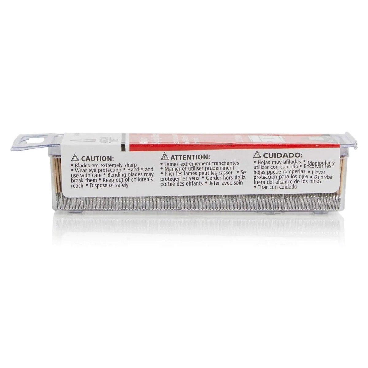 AccuTec PRO Steel Back Single Edge Razor Blade 100 Pack - Detail Direct