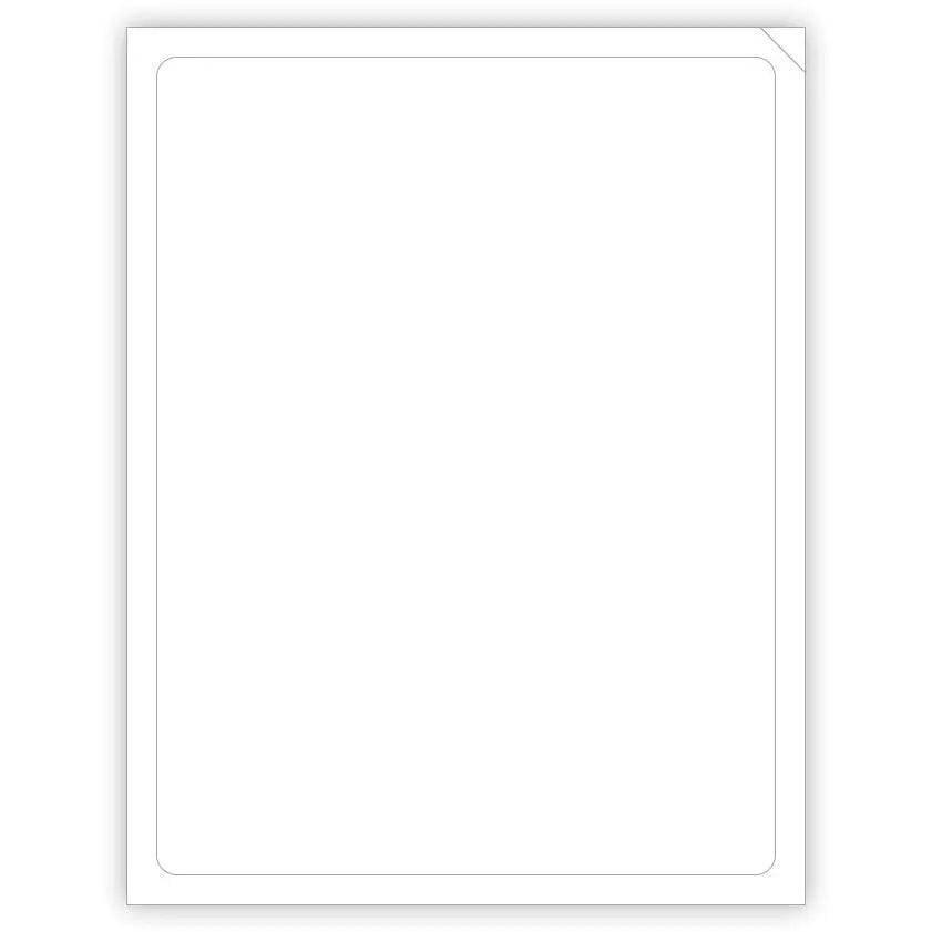 Blank Paper - Backed Car Dealership Laser Window Stickers - 8 - 1/2" x 11" (Package of 250) - Detail Direct
