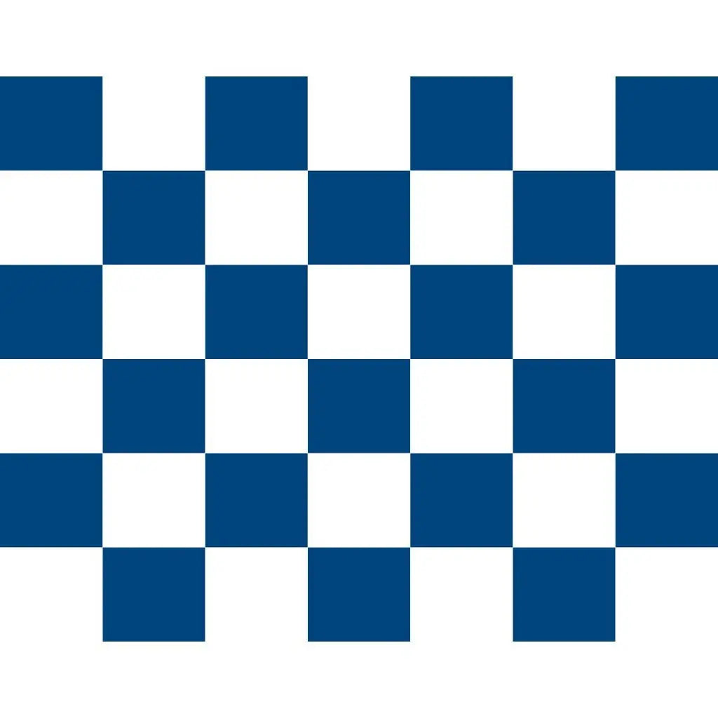 Checkered (Blue & White) Car Flag - Detail Direct