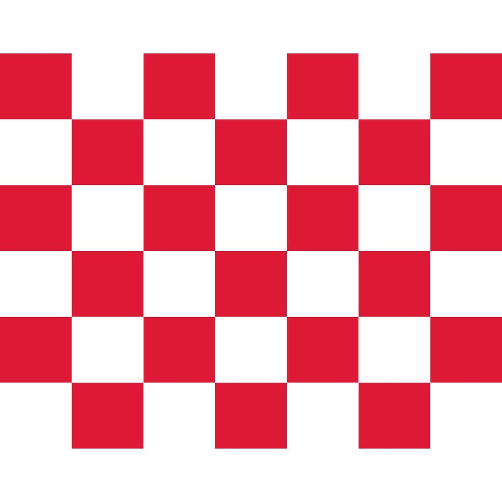 Checkered (Red & White) Car Flag - Detail Direct