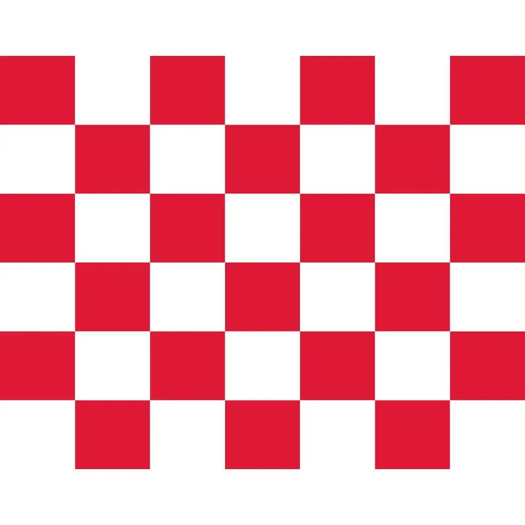 Checkered (Red & White) Car Flag - Detail Direct