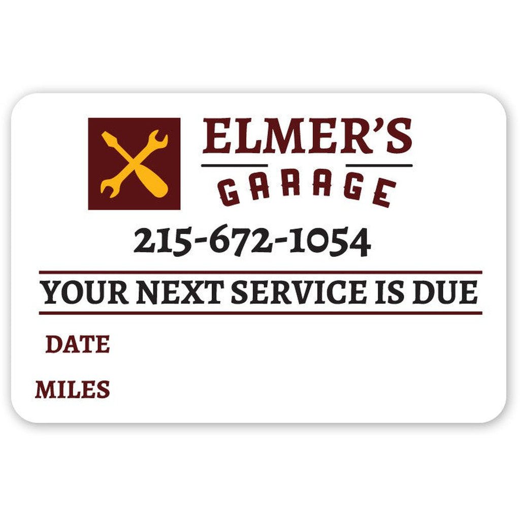 Custom Write - On Oil Change Stickers - Static Cling (Roll of 500) - Detail Direct