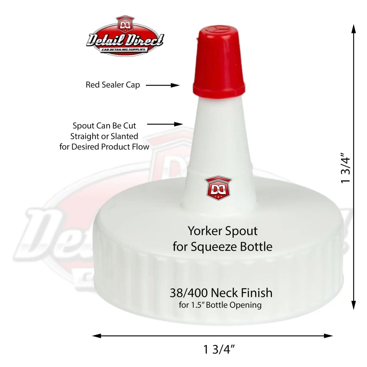 DETAIL DIRECT Applicator Bottle with Yorker Cap, 16 ounce - Detail Direct