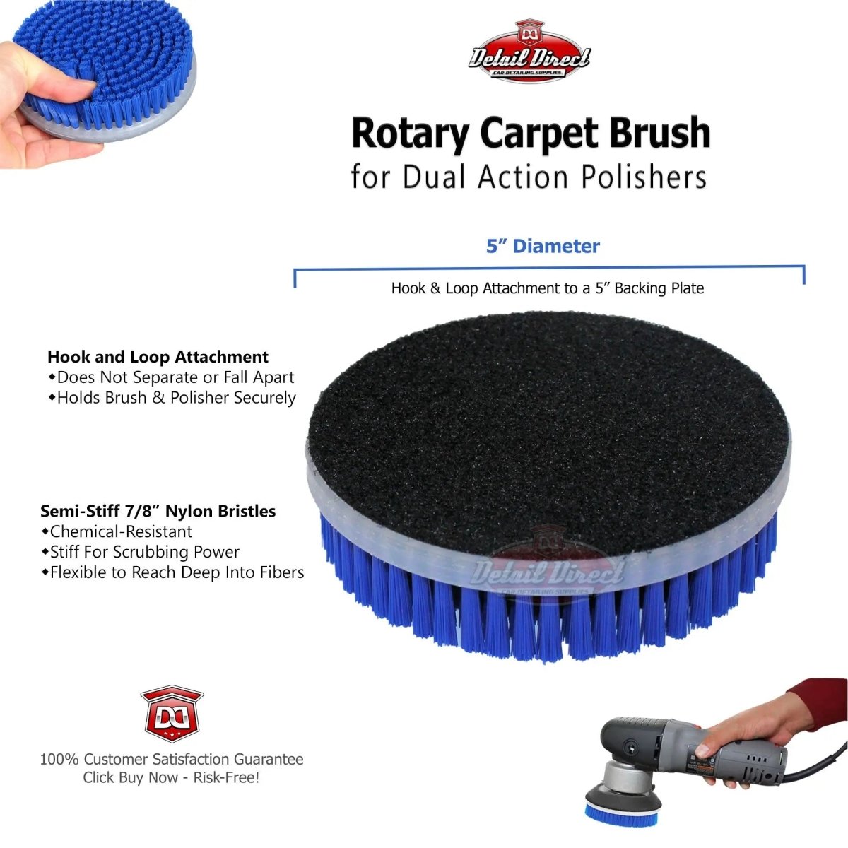 DETAIL DIRECT Carpet Cleaning Brush for Dual Action Polisher - Detail Direct