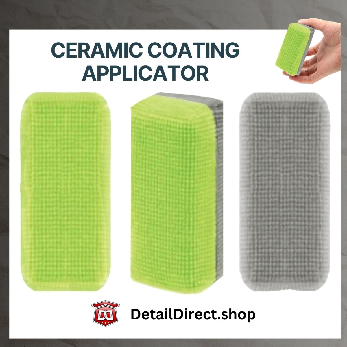 DETAIL DIRECT Ceramic Coating Microfiber Applicator for Cars - Detail Direct