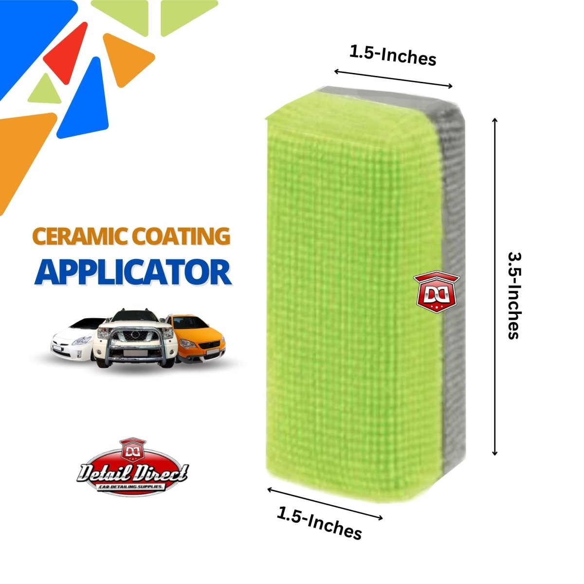 DETAIL DIRECT Ceramic Coating Microfiber Applicator for Cars - Detail Direct