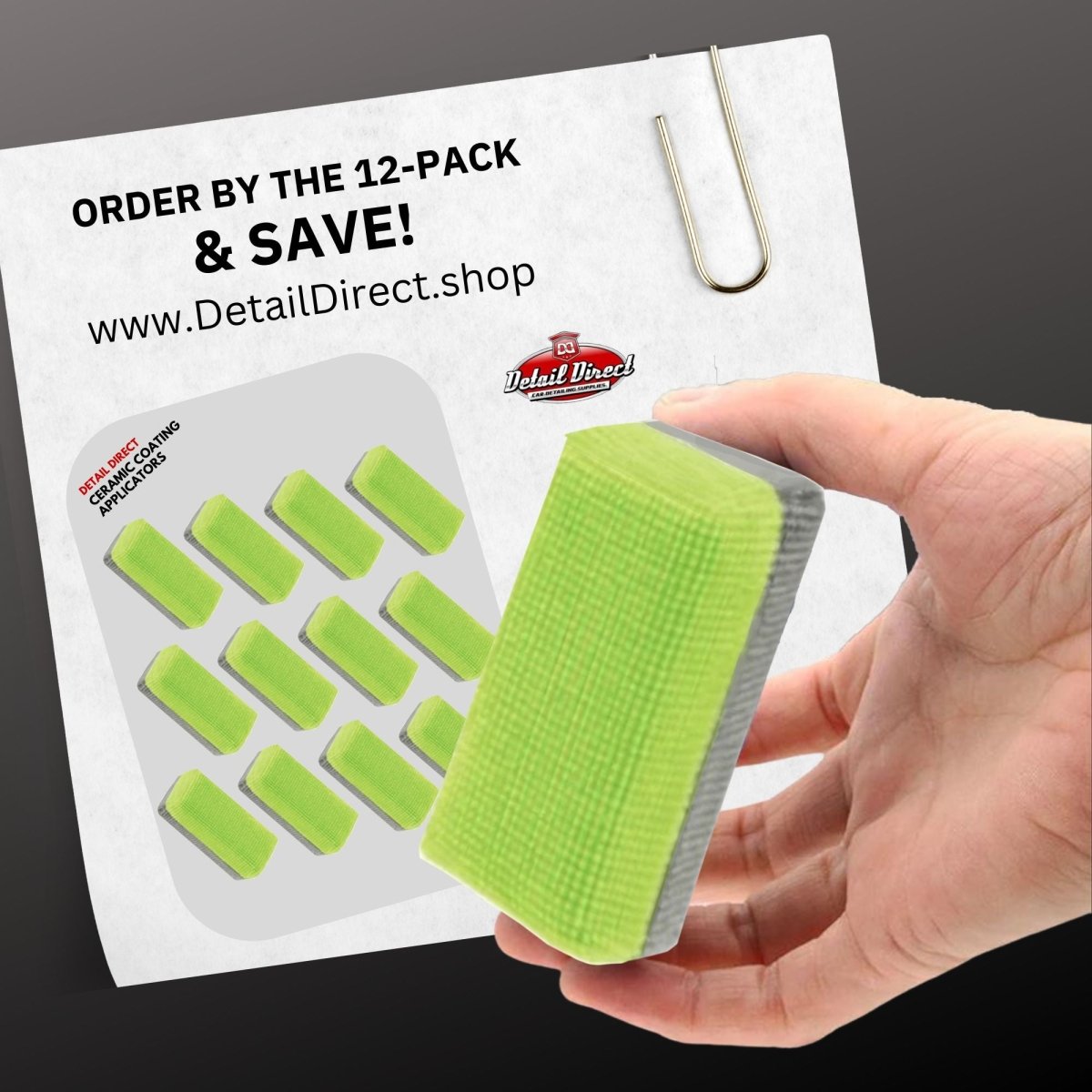 DETAIL DIRECT Ceramic Coating Microfiber Applicator for Cars - Detail Direct