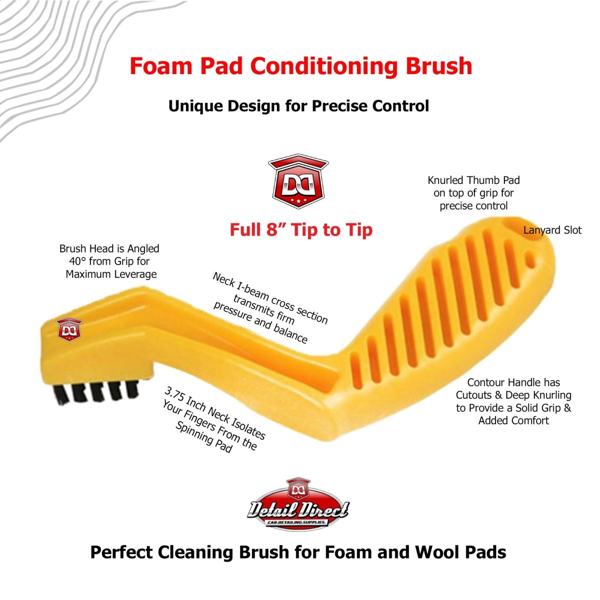 DETAIL DIRECT Foam Buffing Pad Cleaning Brush - Detail Direct