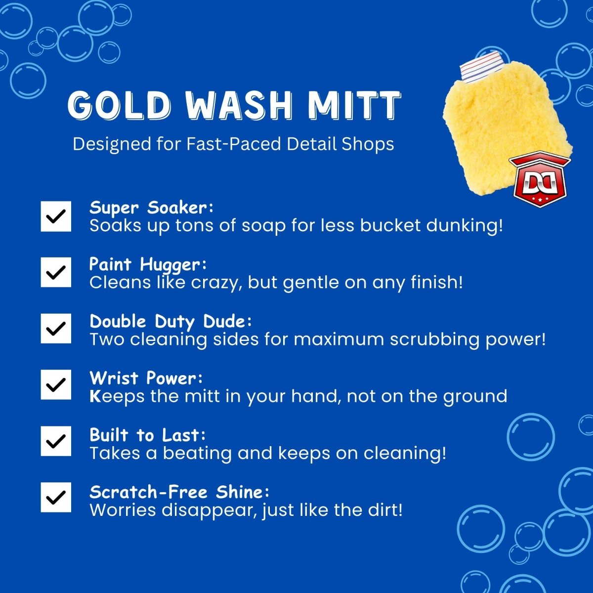 DETAIL DIRECT Gold Car Wash Mitt - Detail Direct