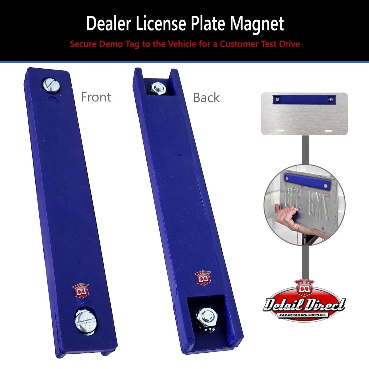 DETAIL DIRECT License Plate Magnetic Holder - Detail Direct