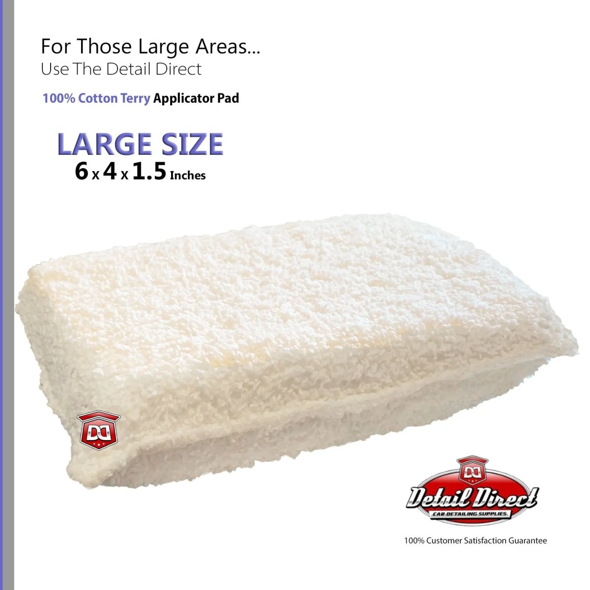 Detail Direct Terry Cloth Wax Applicator Pad 4 x 6 - Detail Direct
