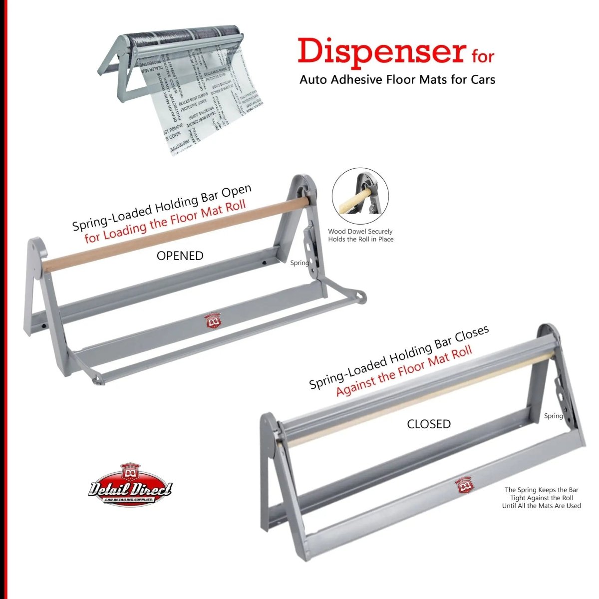 Dispenser Rack for DMR Adhesive Floor Mats - Detail Direct