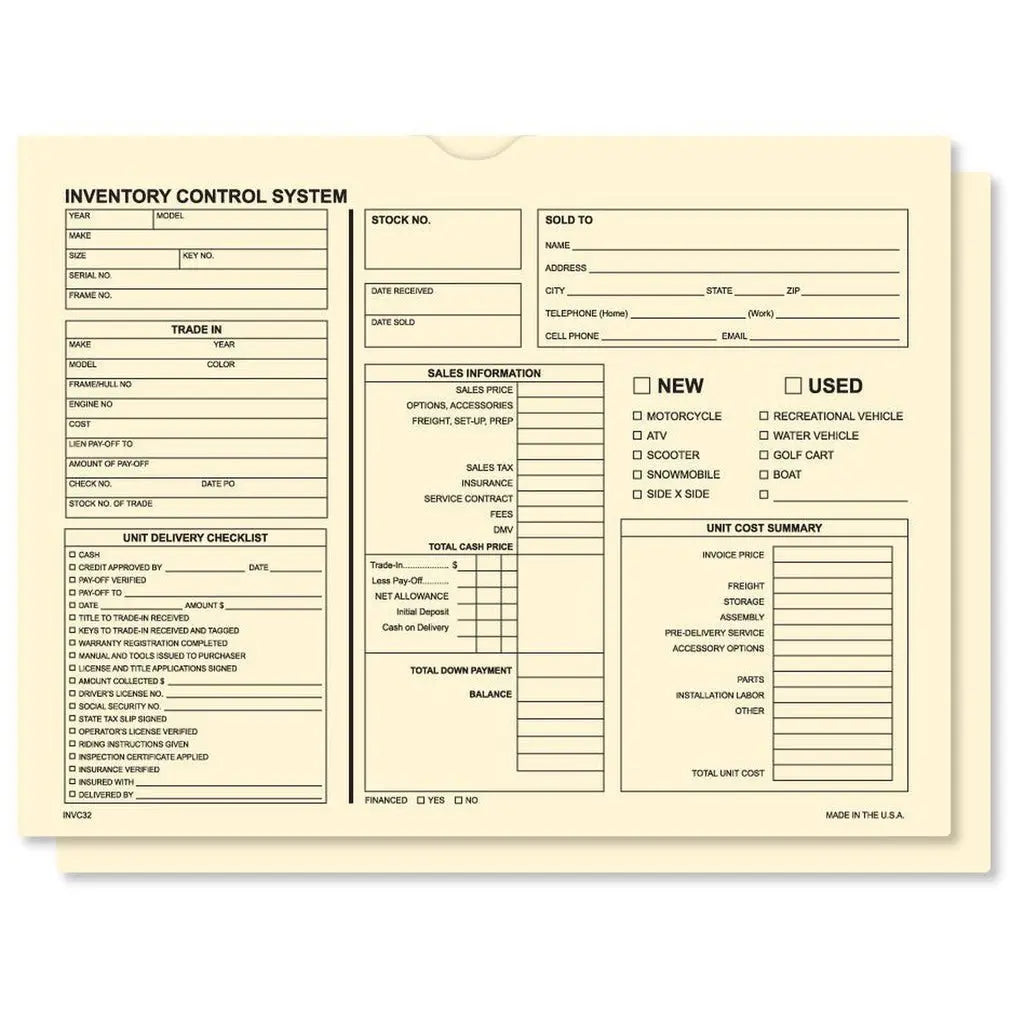Inventory Control Deal Jackets (Package of 100) - Detail Direct