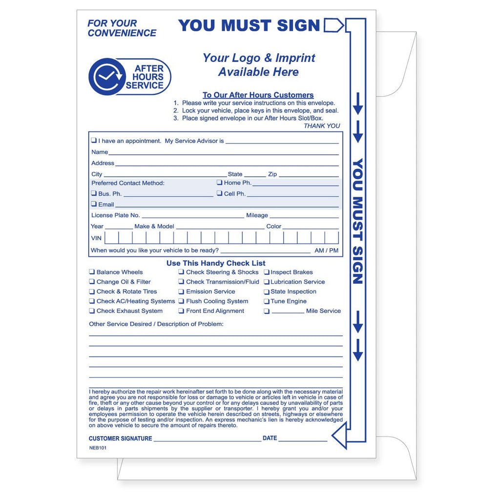 Night Drop Envelopes 6" x 9" Custom Printed