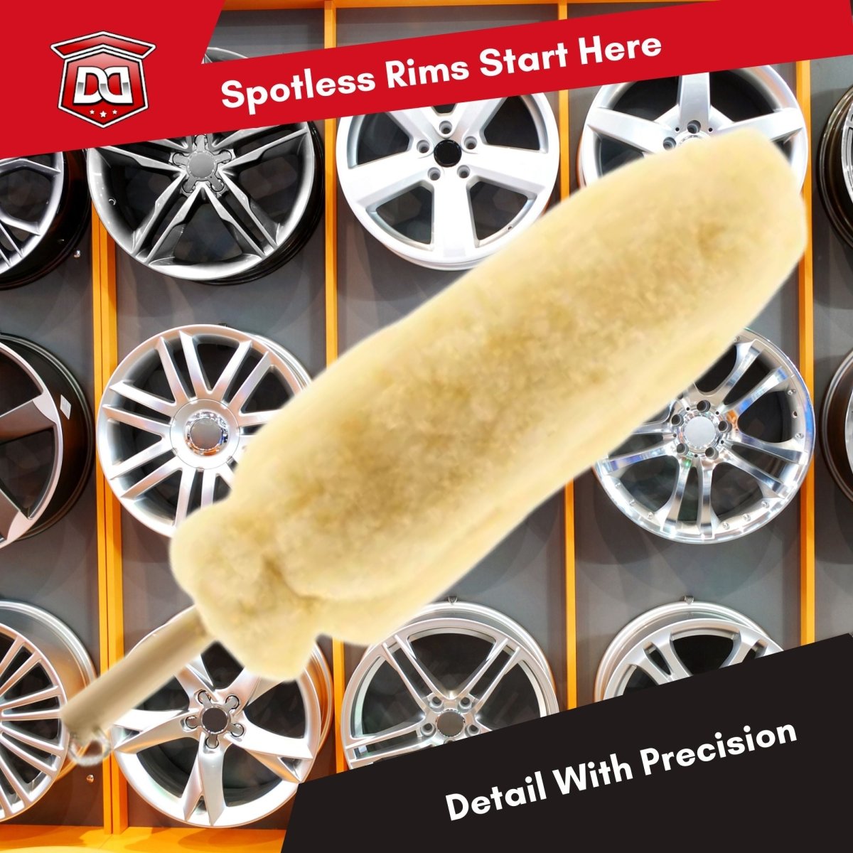 VALUE LINE Wheel Brush Synthetic Wool 17 Inch - Detail Direct