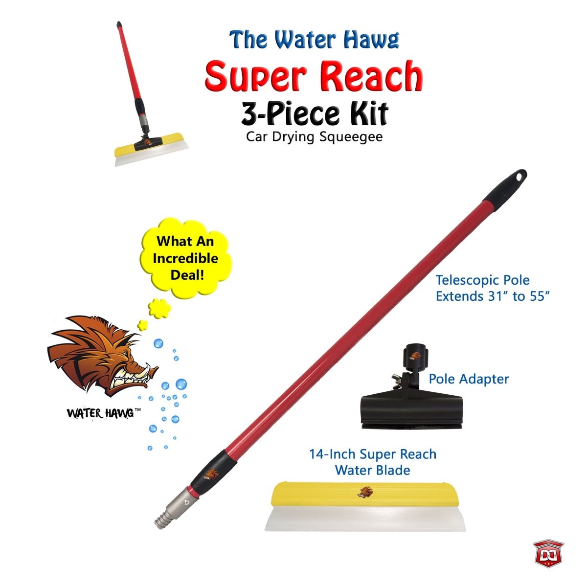 Water Hawg™ Car Drying Squeegee 14-Inch Water Blade Kit - Detail Direct