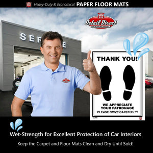 DETAIL DIRECT Disposable Paper Floor Mats Economy (500 Pack) - Detail Direct