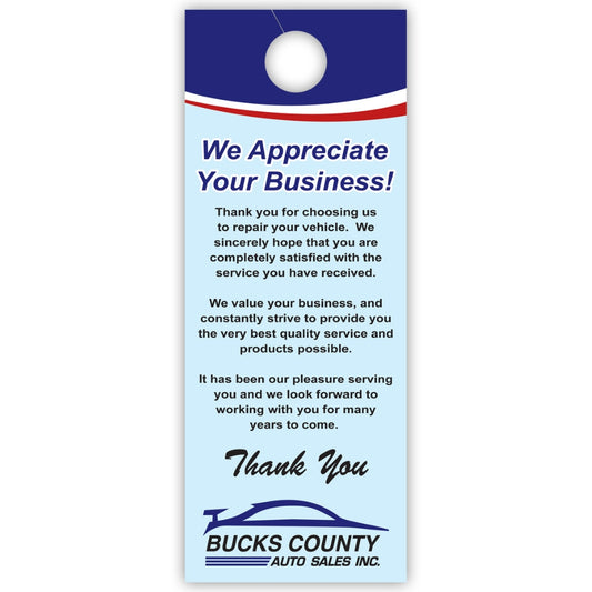 Custom Full Color Mirror Hang Tags - 4-1/4" x 11"