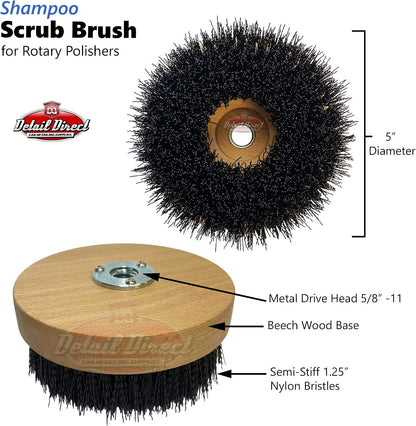 DETAIL DIRECT Carpet Shampoo Scrub Brush for High Speed Polishers