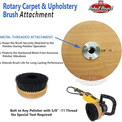 DETAIL DIRECT Carpet Shampoo Scrub Brush for High Speed Polishers