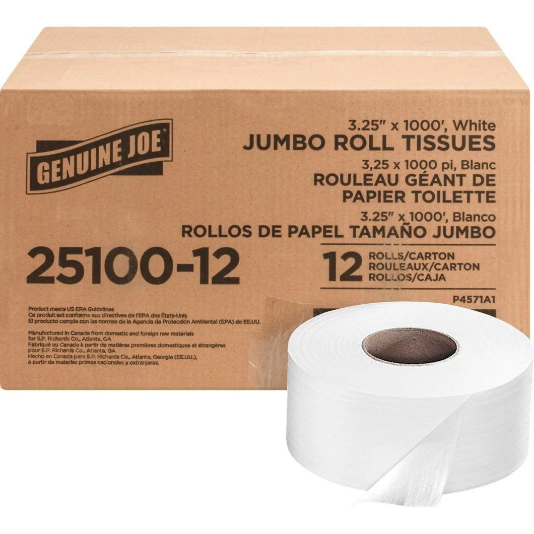 Bathroom Tissue, Jumbo Rolls (12 Pack) - Detail Direct