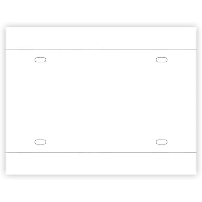 Blank Printable Tear Resistant Temporary Tags for Car Dealerships - 5 Mil - 2 Tear - Off Portions (Package of 100) - Detail Direct