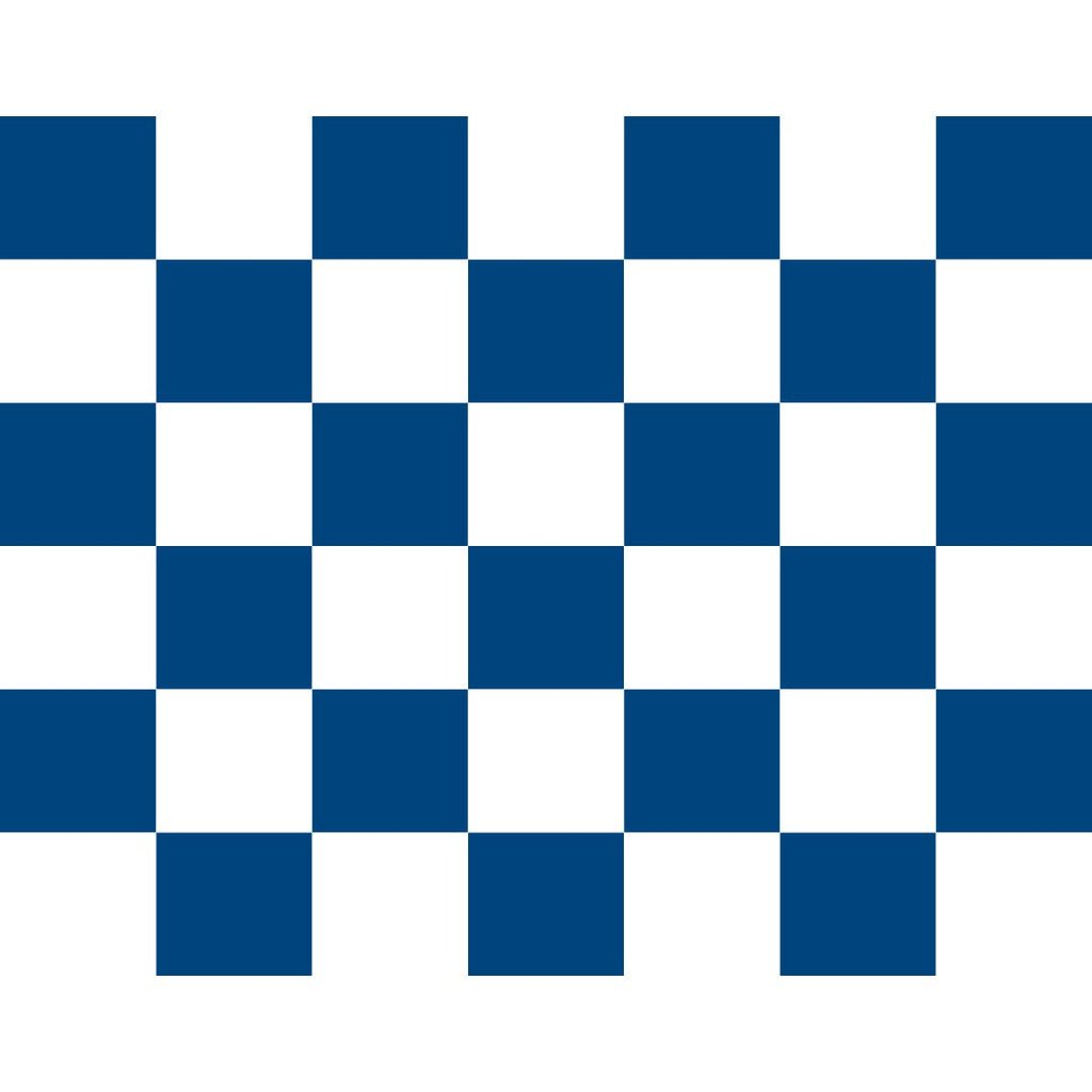 Checkered (Blue & White) Car Flag - Detail Direct