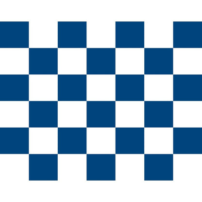 Checkered (Blue & White) Car Flag - Detail Direct