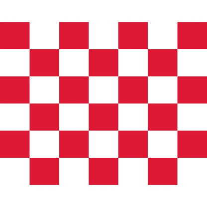 Checkered (Red & White) Car Flag - Detail Direct