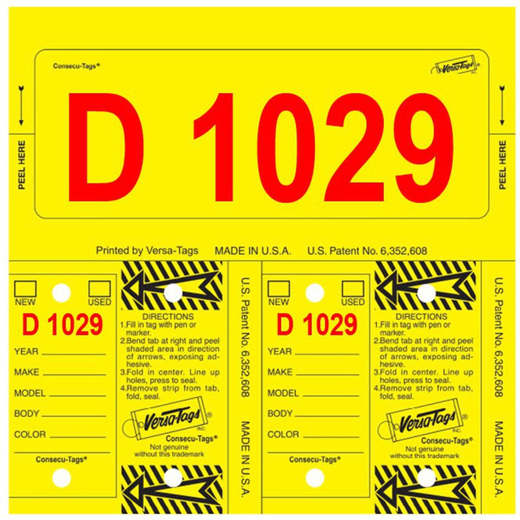 Consecu - Tags Key Tags by Versa Tags (Package of 125) - Detail Direct