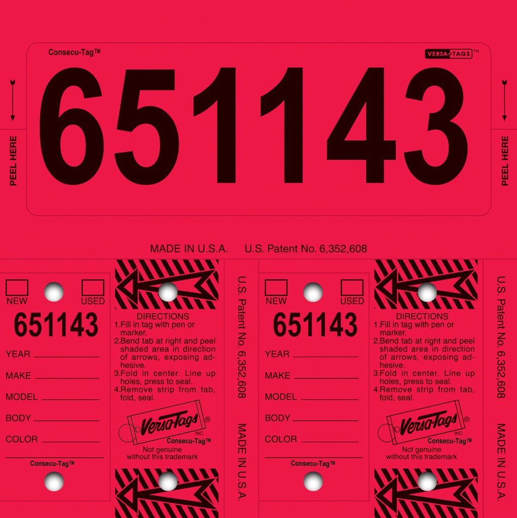 Consecu - Tags Key Tags by Versa Tags (Package of 125) - Detail Direct