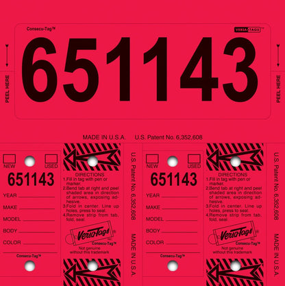Consecu - Tags Key Tags by Versa Tags (Package of 125) - Detail Direct