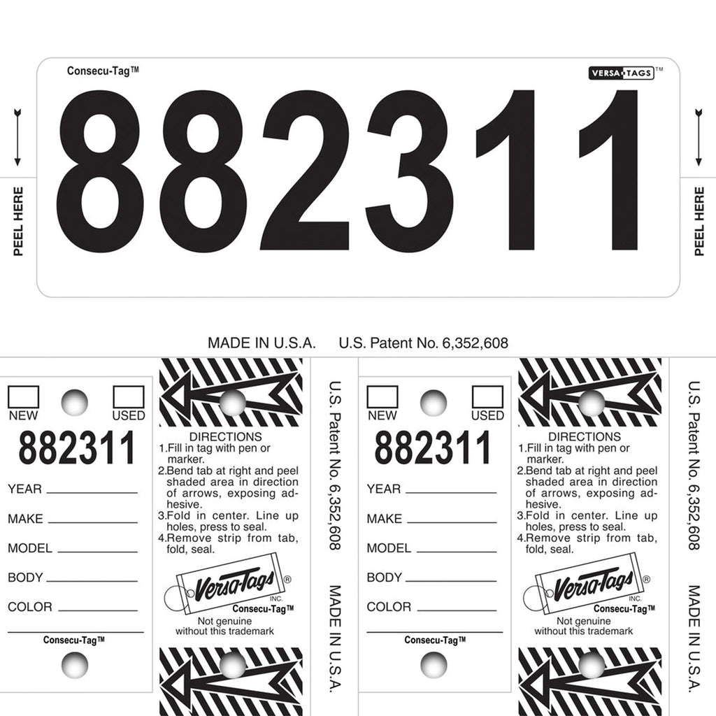 Consecu - Tags Key Tags by Versa Tags (Package of 125) - Detail Direct