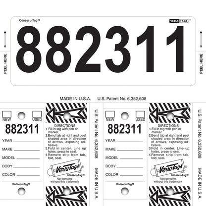 Consecu - Tags Key Tags by Versa Tags (Package of 125) - Detail Direct