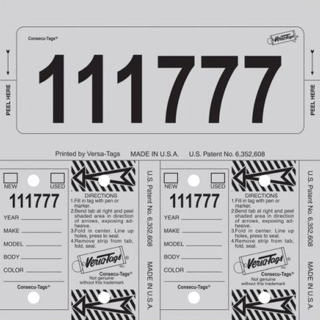Consecu - Tags Key Tags by Versa Tags (Package of 125) - Detail Direct