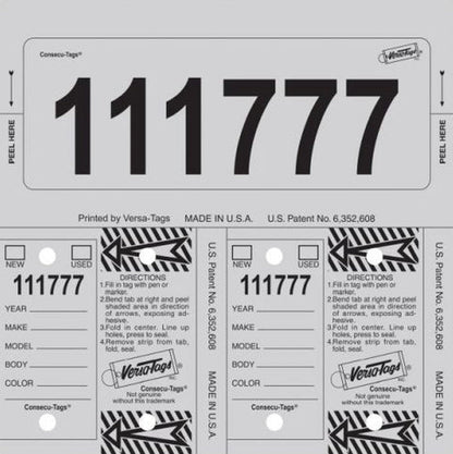 Consecu - Tags Key Tags by Versa Tags (Package of 125) - Detail Direct