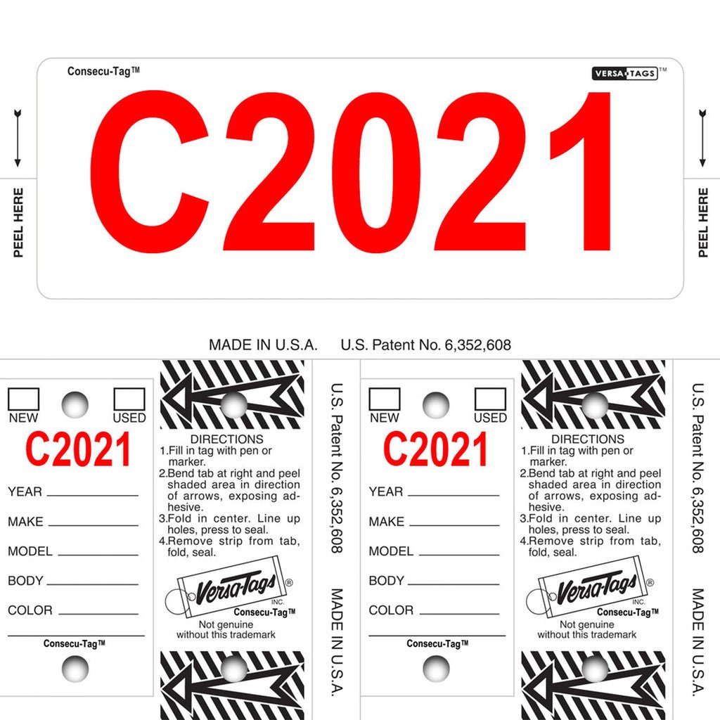 Consecu - Tags Key Tags by Versa Tags (Package of 125) - Detail Direct