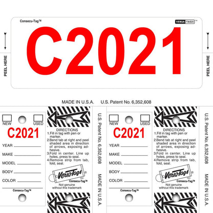 Consecu - Tags Key Tags by Versa Tags (Package of 125) - Detail Direct