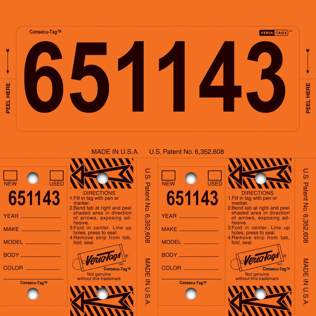Consecu - Tags Key Tags by Versa Tags (Package of 125) - Detail Direct
