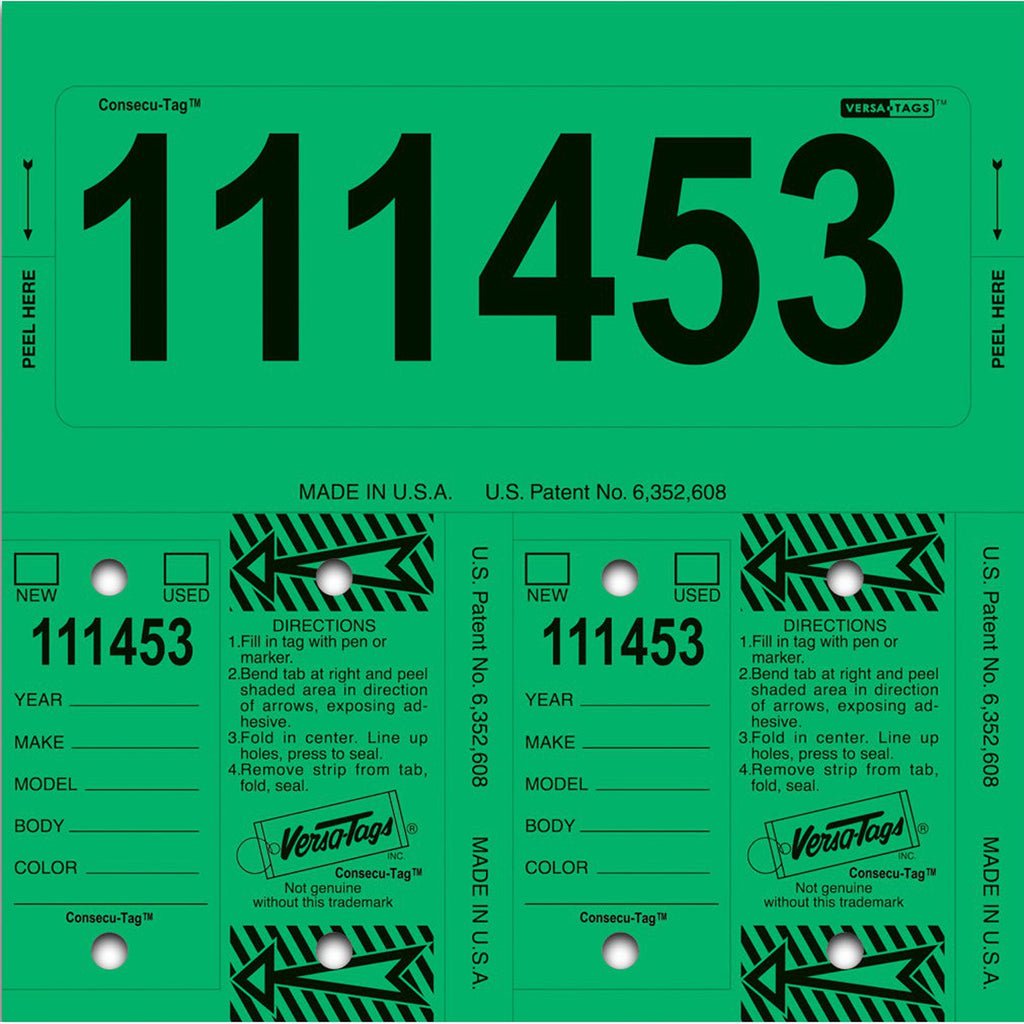 Consecu - Tags Key Tags by Versa Tags (Package of 125) - Detail Direct