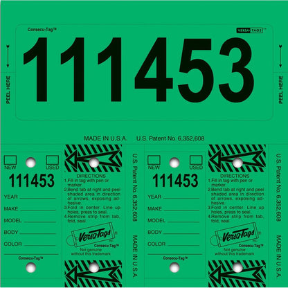 Consecu - Tags Key Tags by Versa Tags (Package of 125) - Detail Direct