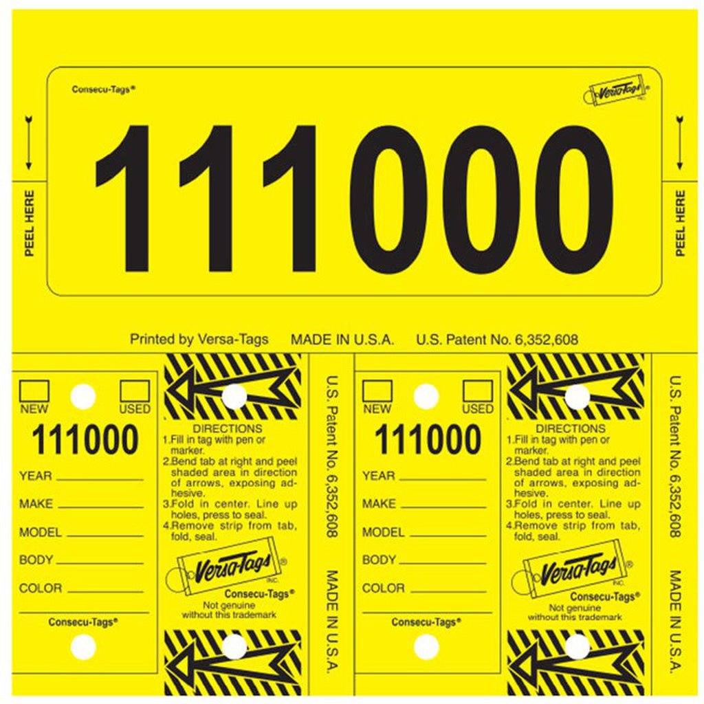 Consecu - Tags Key Tags by Versa Tags (Package of 125) - Detail Direct