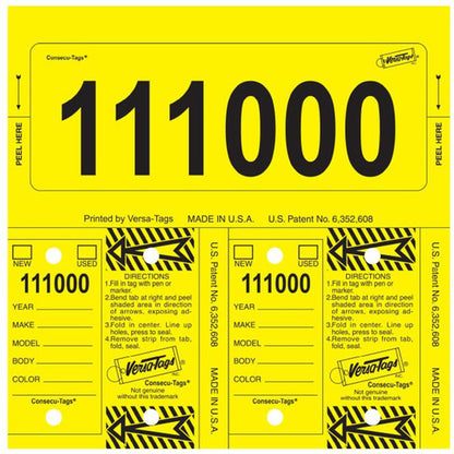 Consecu - Tags Key Tags by Versa Tags (Package of 125) - Detail Direct