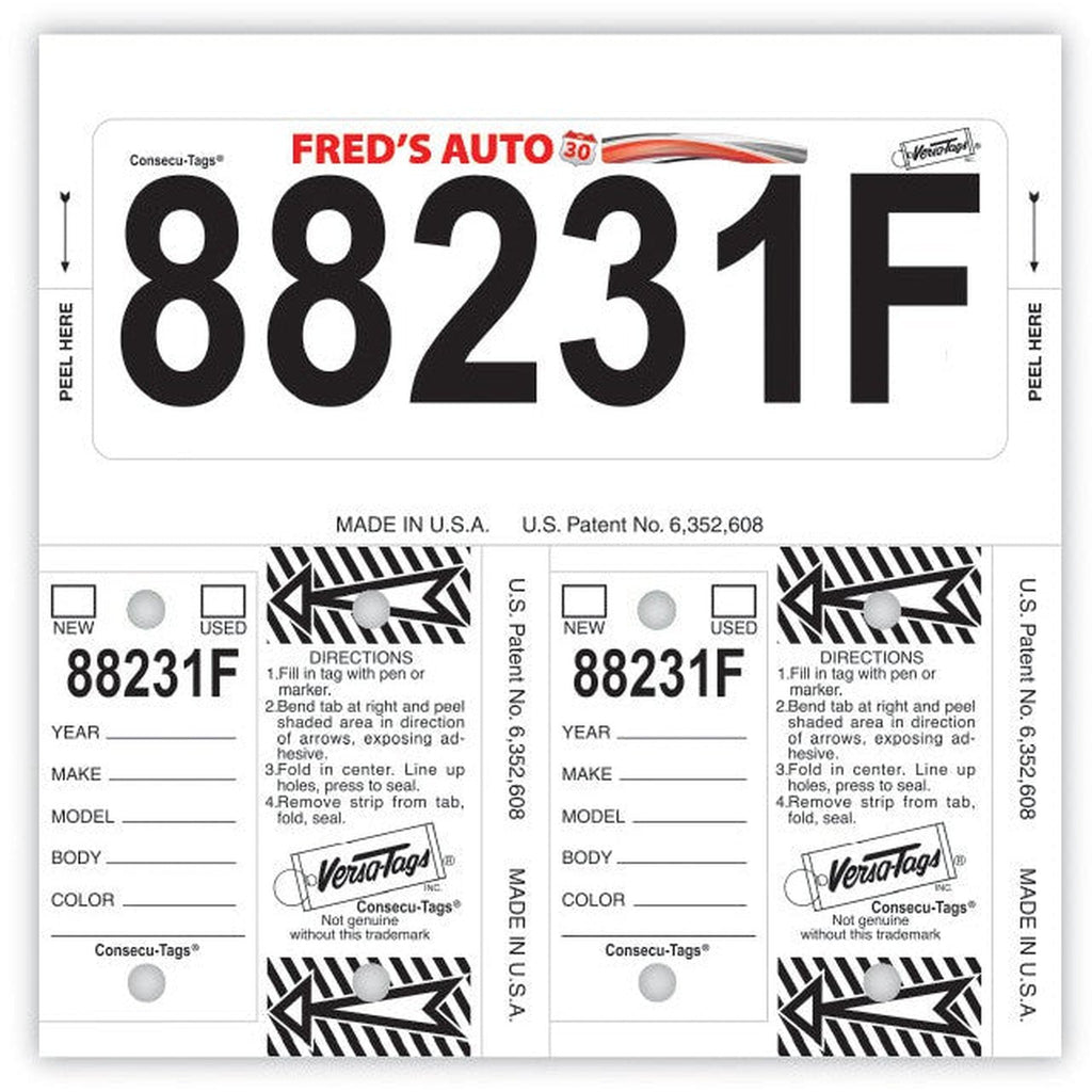 Consecu - Tags Key Tags by Versa Tags (Package of 125) - Detail Direct