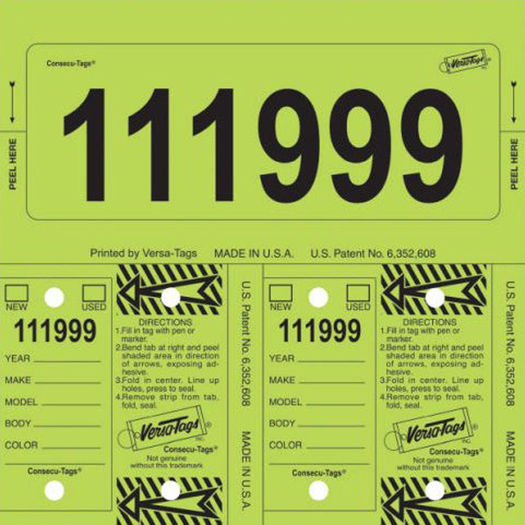 Consecu - Tags Key Tags by Versa Tags (Package of 125) - Detail Direct