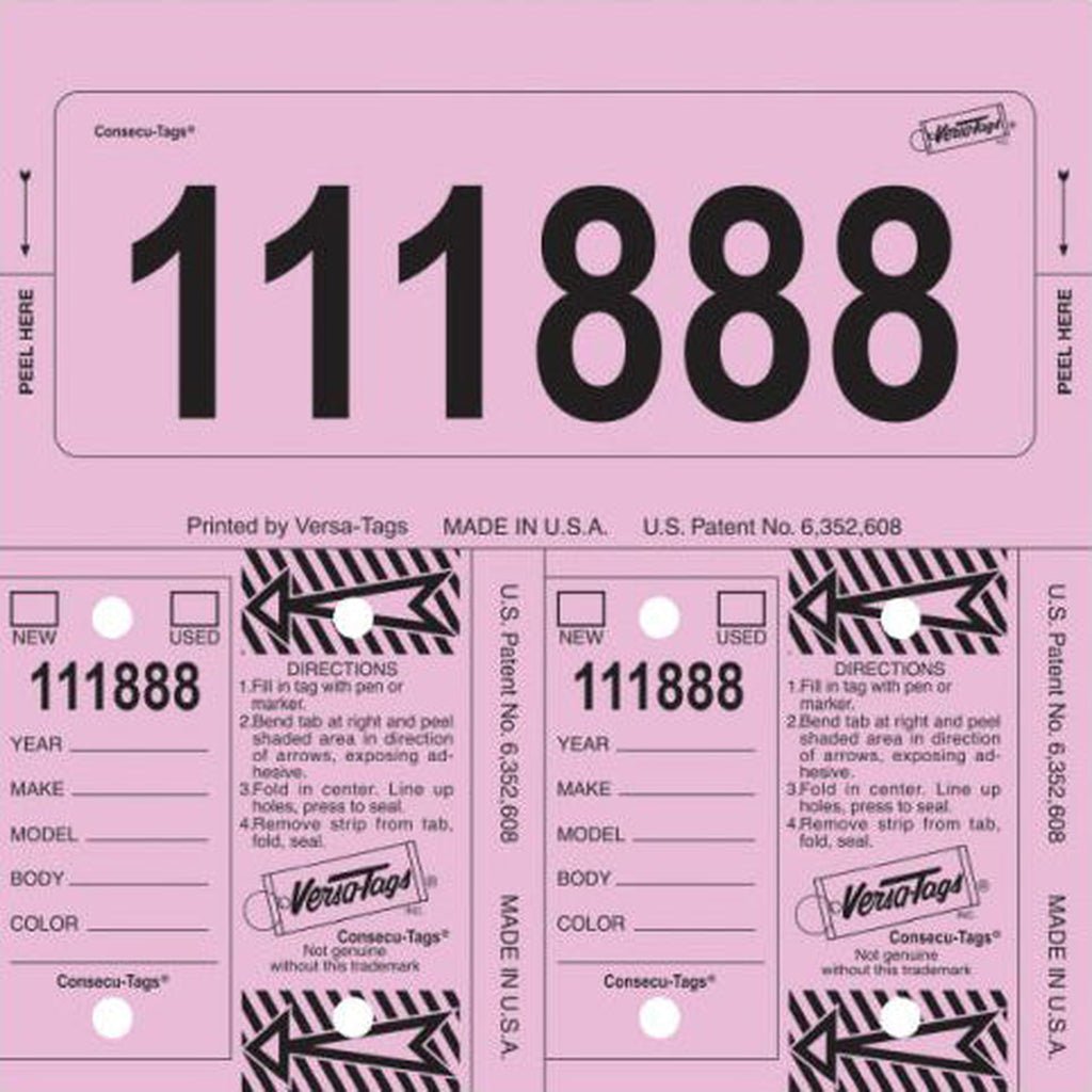 Consecu - Tags Key Tags by Versa Tags (Package of 125) - Detail Direct