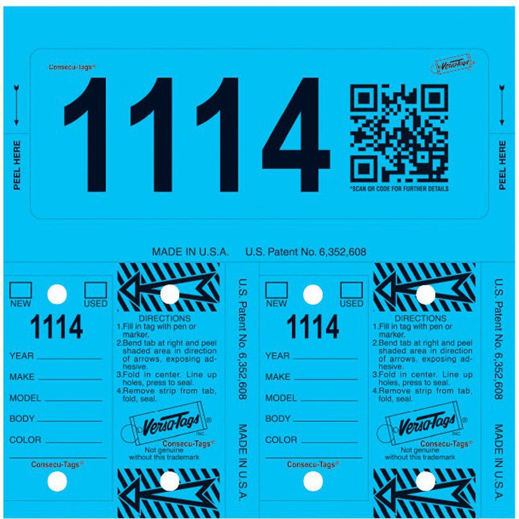 Consecu - Tags Key Tags by Versa Tags (Package of 125) - Detail Direct