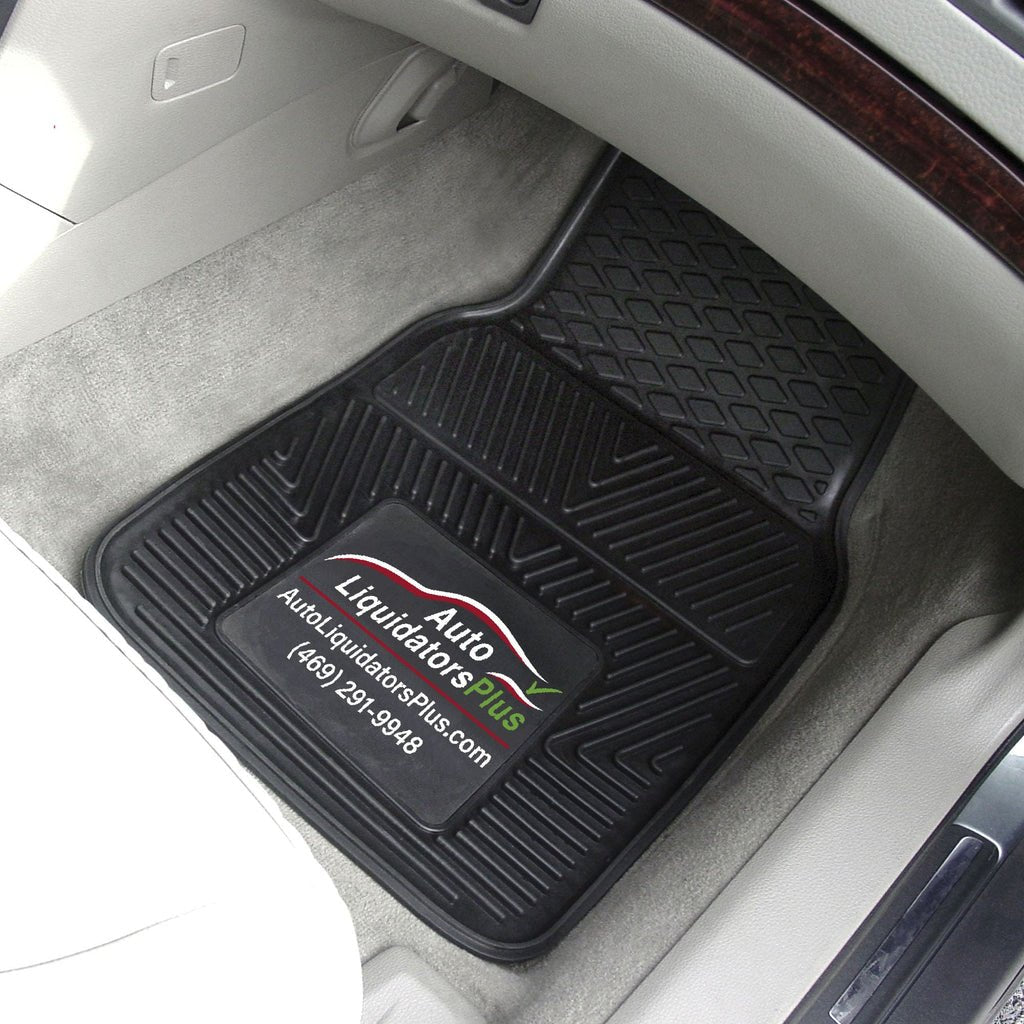 Custom Printed Heavy Duty All - Weather Vinyl Molded Car Mats (2 - Piece Set) - Detail Direct